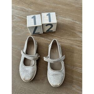 Toms girls Mary Jane glitter slip on shoes Sz 11